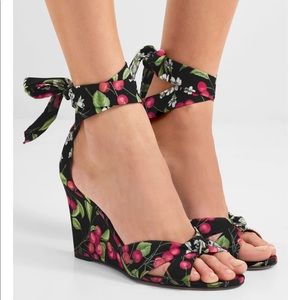 sz 40 Aquazzura • All Tied Up Cherry Blossom Wedge